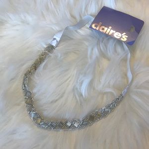 White Beaded Hairband